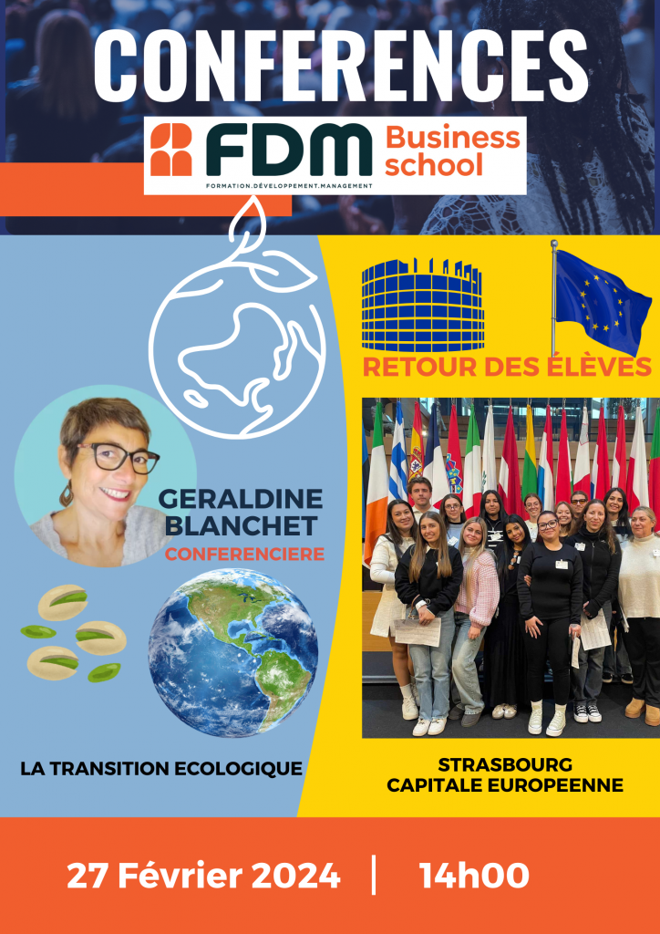 Conférences écologie et engagement citoyen européen - FDM Business School